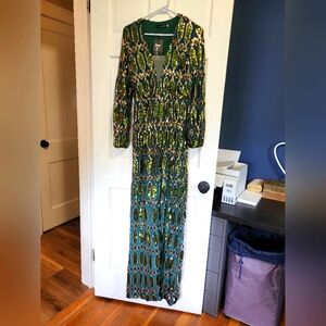 Green sequined dress